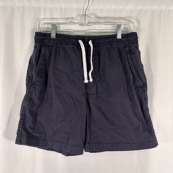 J. Crew Athletic Shorts Men's Small Navy Blue Pull On Drawstring Pockets Cotton - Picture 1 of 7